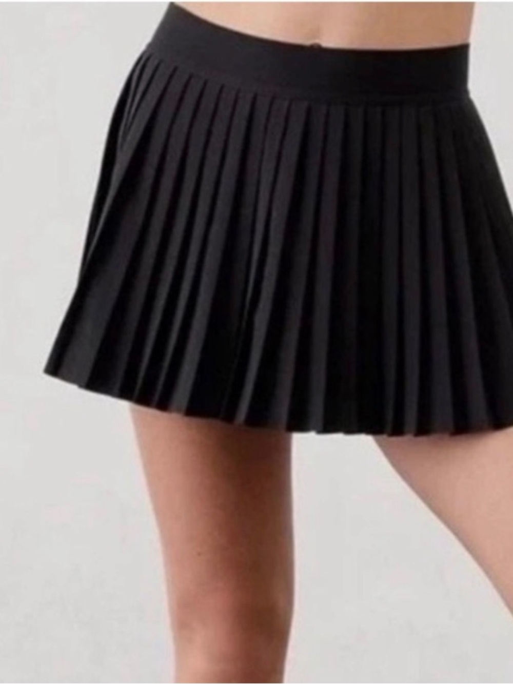 Athleta Black Pleated Tennis Skort with Logo Waistband - Picture 3 of 6